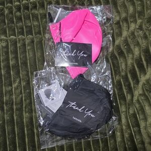 Hairbrella Kids Pink and Black Hat Set